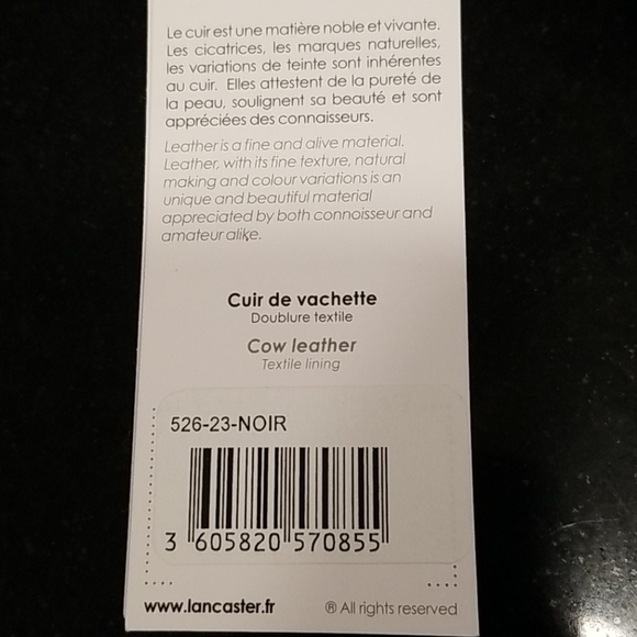 💕LANCASTER PARIS💕 Exotic Croco Embossed Crocodile Texture 100% Leather Bag NWT - Picture 14 of 14